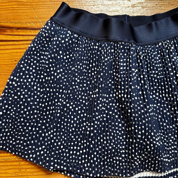 all in motion navy blue polka dot pleated lined active skort SIZE 4 - Picture 2 of 4